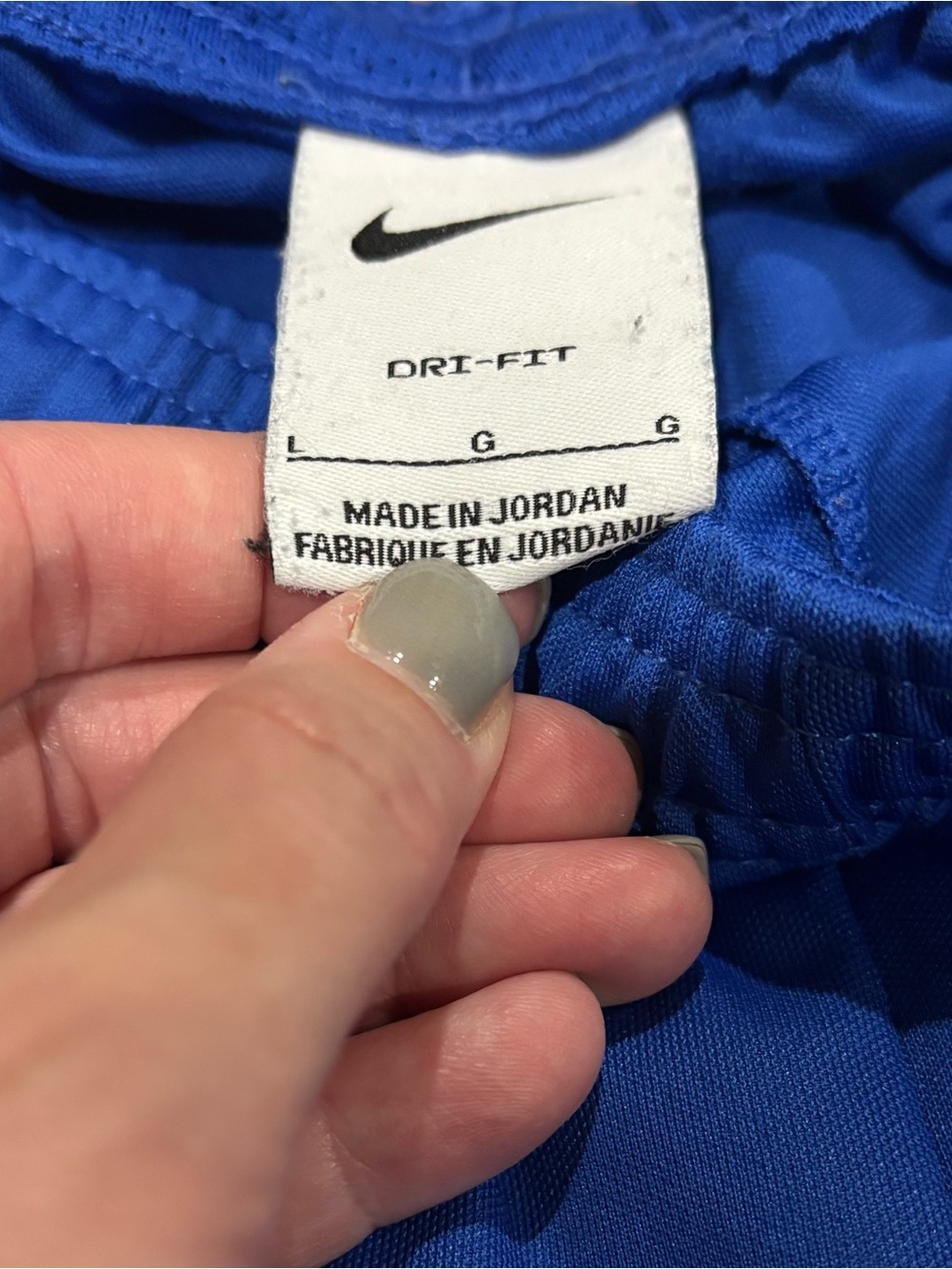 Nike Boys Royal Blue Athletic Shorts with White Swoosh - Picture 3 of 3